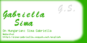gabriella sima business card